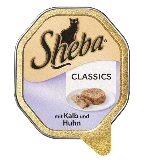 Sheba Classics in Pastete mit Kalb+Huhn 85g